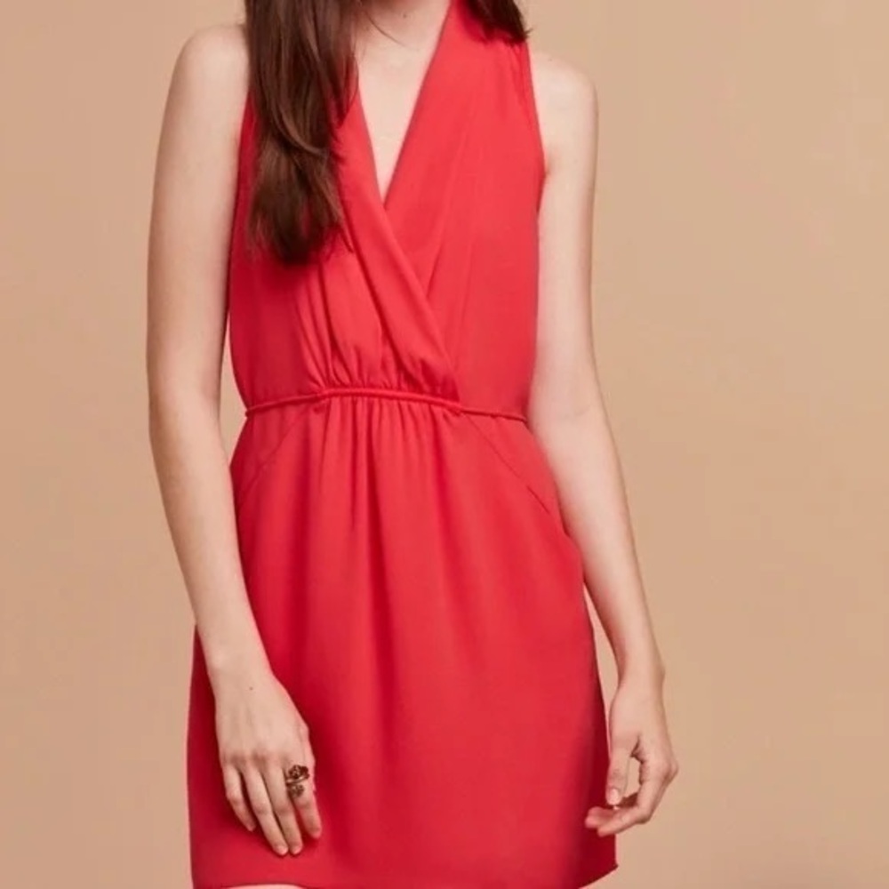Maurices Red Sleeveless V-Neck Sundress